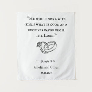 Gepersonaliseerd trouwtapijt wandkleed