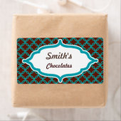 Gepersonaliseerd Turquoise Lace Labels (Insitu)