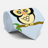 Gepersonaliseerd uilenontwerp stropdas (Opgerold)