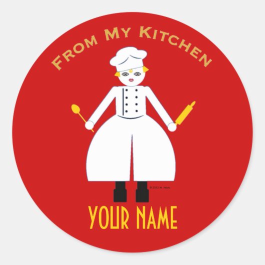 Gepersonaliseerd "uit mijn keuken..." Sticker (Voorkant)