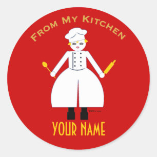 Gepersonaliseerd "uit mijn keuken..." Sticker