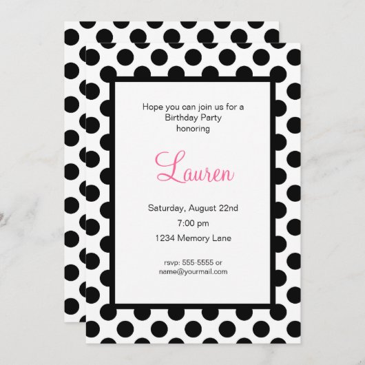 Gepersonaliseerd uitnodiging op zondag (Voorkant / Achterkant)