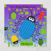 Gepersonaliseerd uitnodiging van Buggy Birthday (Voorkant / Achterkant)