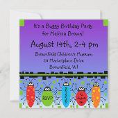 Gepersonaliseerd uitnodiging van Buggy Birthday (Achterkant)