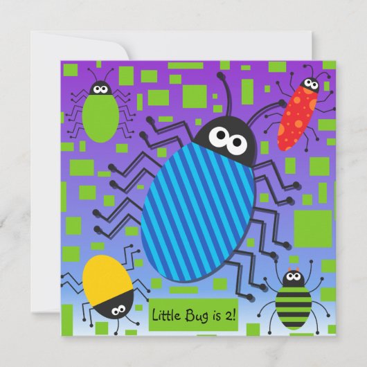 Gepersonaliseerd uitnodiging van Buggy Birthday (Voorkant)