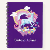 Gepersonaliseerd Unicorn Sketchbook Notitieboek (Voorkant)