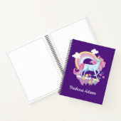 Gepersonaliseerd Unicorn Sketchbook Notitieboek (Binnen)