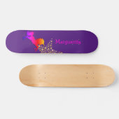 Gepersonaliseerd UNICORN Starry Paars Skateboard (Horizontaal)