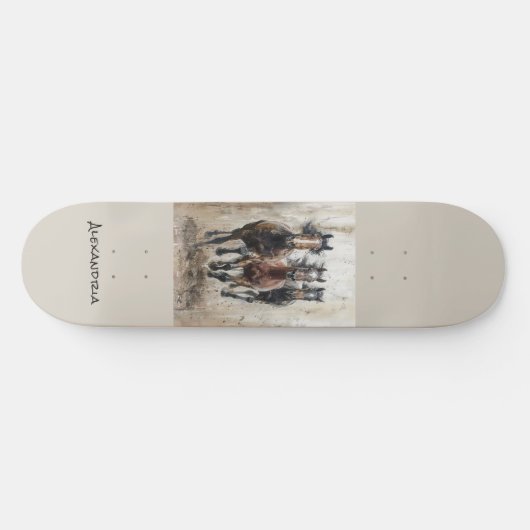 Gepersonaliseerd uniek Paard Design Skateboard (Horizontaal)