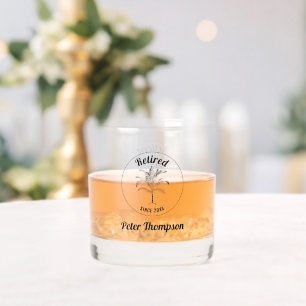 Gepersonaliseerd uniek pensioencadeau whisky glas