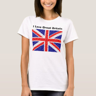 Gepersonaliseerd Union Jack Flag ontwerp T-shirt
