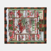 Gepersonaliseerd uw dag Vrolijk en helder, Kerstmi Fleece Deken (Voorkant (Horizontaal))