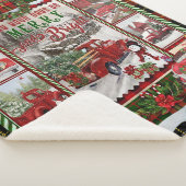 Gepersonaliseerd uw dag Vrolijk en helder, Kerstmi Sherpa Deken (3/4)