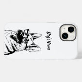 Gepersonaliseerd uw Duitse Herder Hond Foto & Naam Case-Mate iPhone Case (Achterkant (horizontaal))