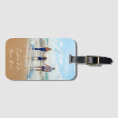 Gepersonaliseerd uw foto Bagagelabel met tekstnaam (Voorkant (horizontaal))