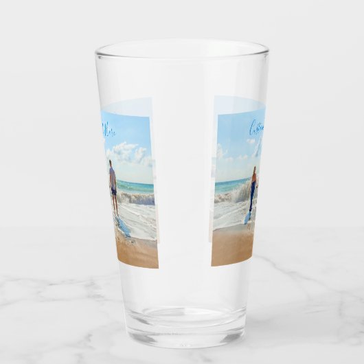 Gepersonaliseerd uw fotoglas met aangepaste tekst glas (Rechts)