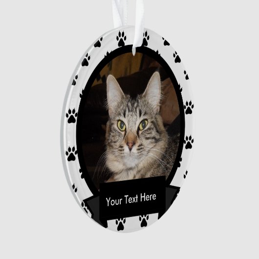 Gepersonaliseerd uw huisdier kat ornament (voorkant)