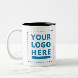 Gepersonaliseerd uw Logo Hier Creëer uniek product Tweekleurige Koffiemok