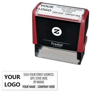 Gepersonaliseerd Uw Logo Naam Info Adres Stempel