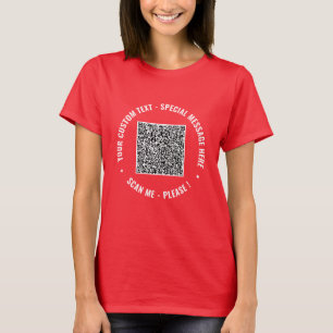 Gepersonaliseerd uw QR Code T-shirt met aangepaste