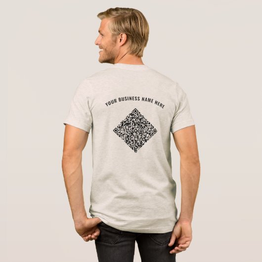 Gepersonaliseerd uw QR Code T-shirt met aangepaste (Voorkant)
