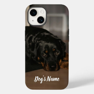 Gepersonaliseerd uw Rottweiler Dog Foto & Naam Case-Mate iPhone 14 Hoesje