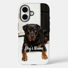 Gepersonaliseerd uw Rottweiler Dog Foto & Naam iPhone 16 Hoesje