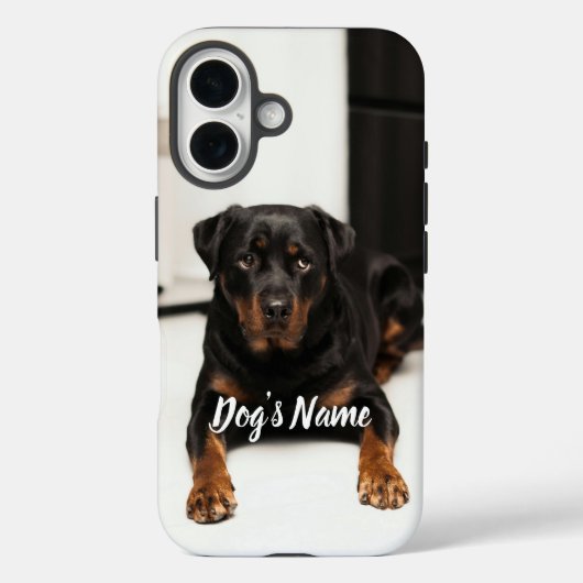 Gepersonaliseerd uw Rottweiler Dog Foto & Naam Case-Mate iPhone Case (Achterkant)