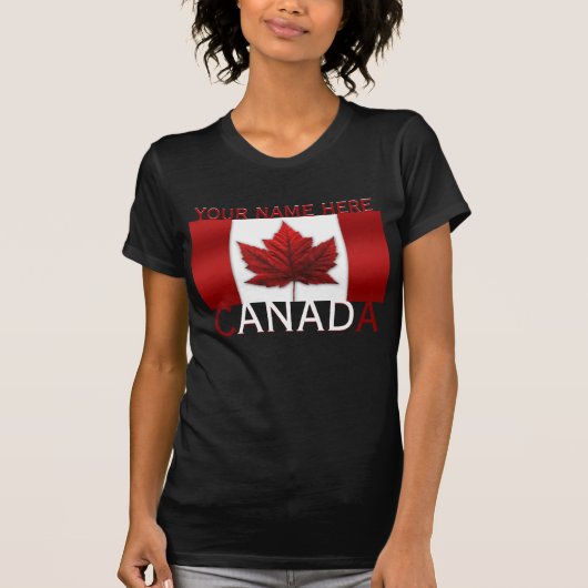 Gepersonaliseerd V-Neck Shirt voor dames in Canada (Voorkant)