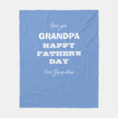 Gepersonaliseerd Vaderdag cadeau voor opa. gerust Fleece Deken (Voorkant)