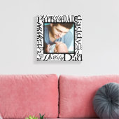 Gepersonaliseerd Vaderdag Word Collage White Canvas Afdruk (Insitu (Woonkamer))