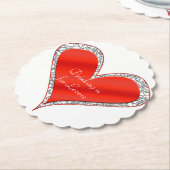 Gepersonaliseerd Valentijnsdag Onderzetters Hart (Gekanteld)