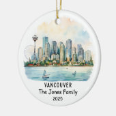 Gepersonaliseerd Vancouver Ornament, Canada Keramisch Ornament (Links)