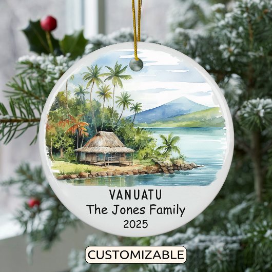 Gepersonaliseerd Vanuatu Ornament, Oceanië Keramisch Ornament
