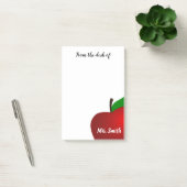 Gepersonaliseerd vanuit het bureau van leraar Red  Post-it® Notes (Kantoor)