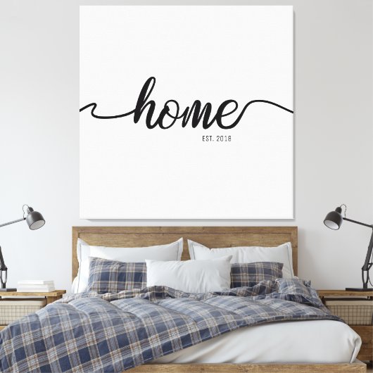 Gepersonaliseerd vastgesteld jaar | Startpagina Canvas Afdruk (Insitu (Slaapkamer))