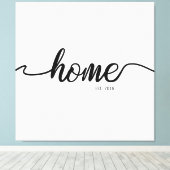Gepersonaliseerd vastgesteld jaar | Startpagina Canvas Afdruk (Insitu (Houten vloer))