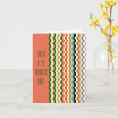 Gepersonaliseerd veelkleurig avy Zigzag Patroon Kaart (Gele Bloem)