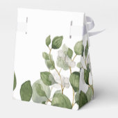 Gepersonaliseerd Ventilatordoos met cadeaus groene Bedankdoosjes (Achterkant)