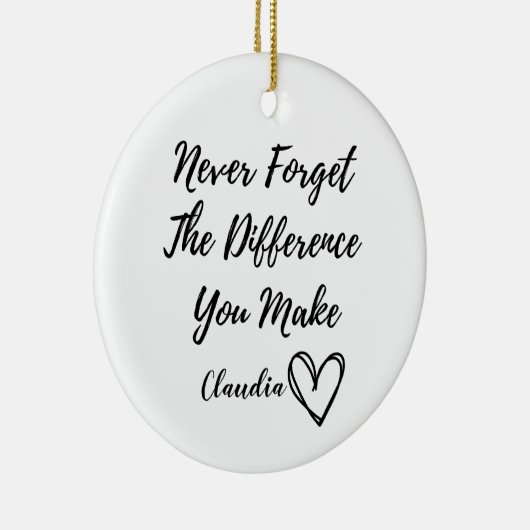 Gepersonaliseerd vergeet nooit het verschil dat je keramisch ornament (Rechts)