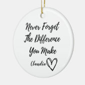 Gepersonaliseerd vergeet nooit het verschil dat je keramisch ornament (Links)