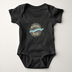Gepersonaliseerd Vergeet Pluto-banner nooit Romper