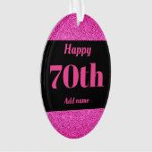 gepersonaliseerd verjaardagscadeau 70th ornament (voorkant)