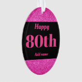 gepersonaliseerd verjaardagscadeau 80th ornament (voorkant)