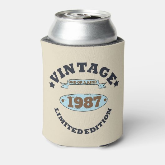 Gepersonaliseerd verjaardagscadeau blikjeskoeler (Blikje Achterkant)