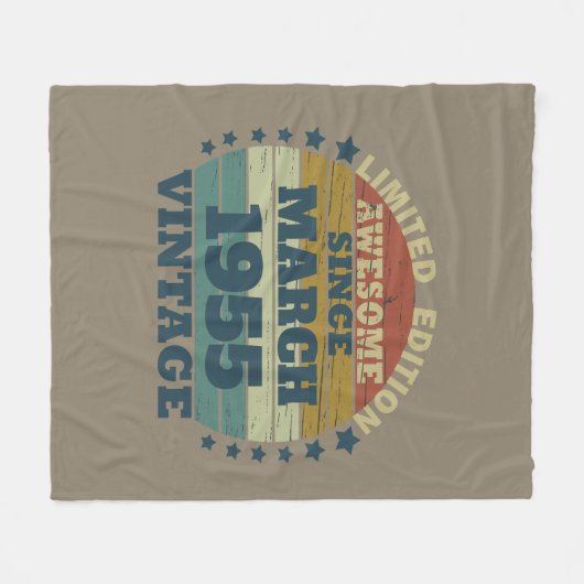 Gepersonaliseerd verjaardagscadeau fleece deken (Voorkant (Horizontaal))