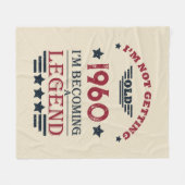 Gepersonaliseerd verjaardagscadeau fleece deken (Voorkant (Horizontaal))