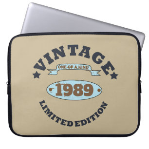 Gepersonaliseerd verjaardagscadeau laptop sleeve