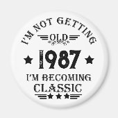 Gepersonaliseerd verjaardagscadeau magneet (Voorkant)