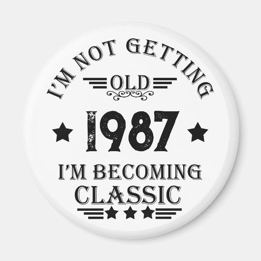 Gepersonaliseerd  verjaardagscadeau magneet (Voorkant)